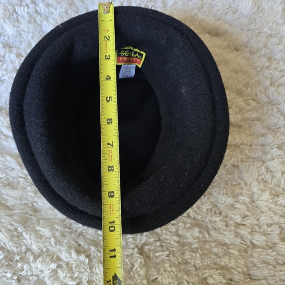 SCALA PRONTO Vintage Womens Black 100% Wool Hat - Picture 5 of 6